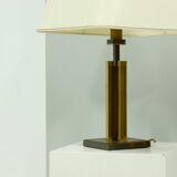 Lampe de table en laiton et cuivre du milieu du siècle, années 1970