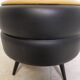 Vintage skai pouffe