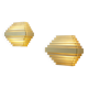 Pair of gold-plated aluminum wall lights by Jules Wabbes - 2 pairs available (1)