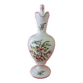 Earthenware ewer with floral decoration