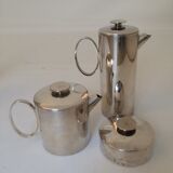 Christofle and lino Sabattini tea and coffee set in silver metal, model "mercury" stamp "coll.