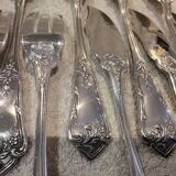12 forks, 12 silver-plated fish knives Boulenger LXV