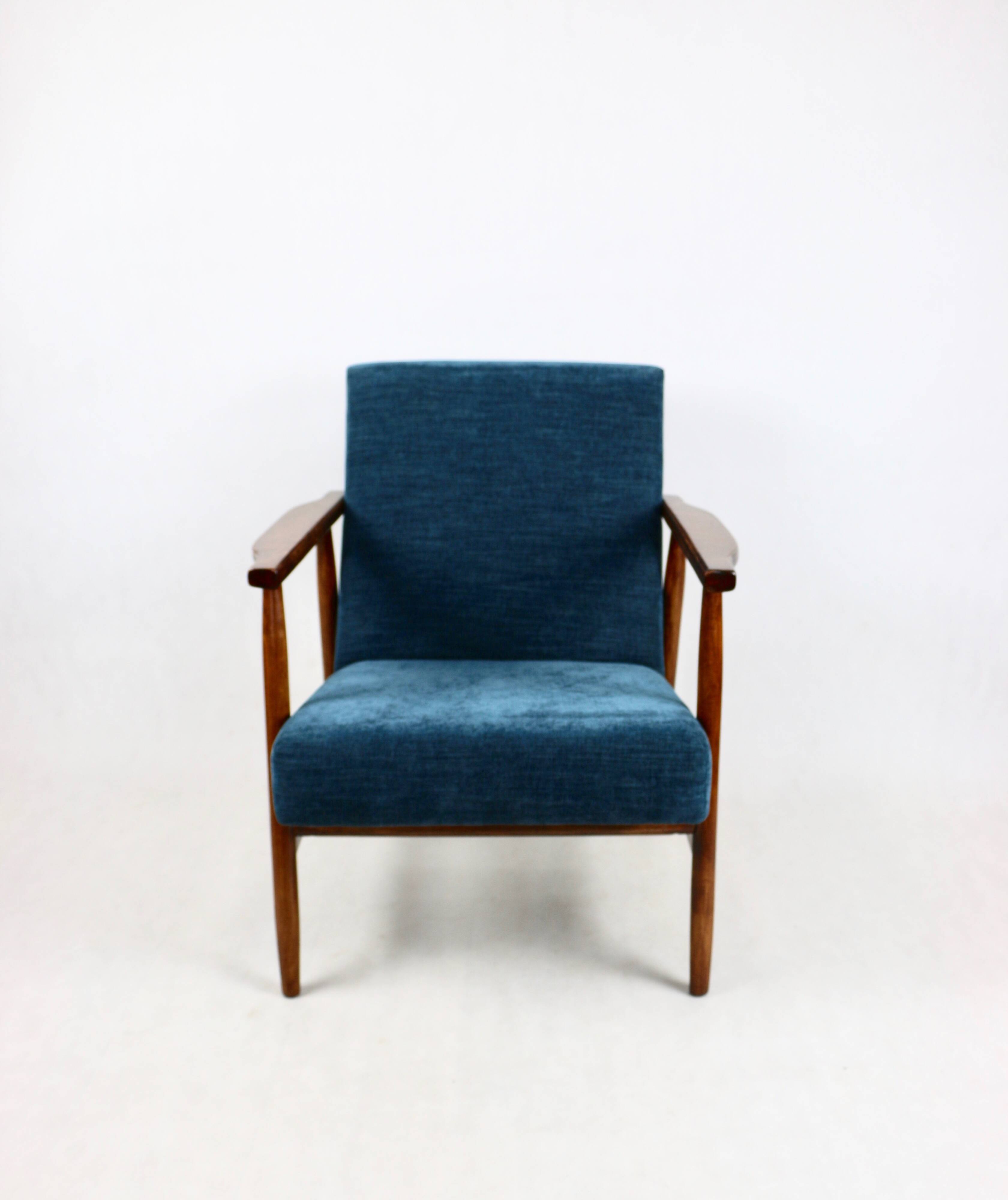 Fauteuil vintage, années 70 bleu - marine comme Lis