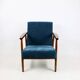 Fauteuil vintage, années 70 bleu - marine comme Lis