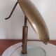 Italian Desk lamp  1950 brass and glass