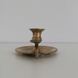 Vintage brass chamber candle holder