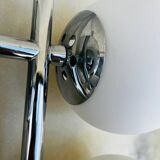 2 vintage double opaline globe wall lights 1960