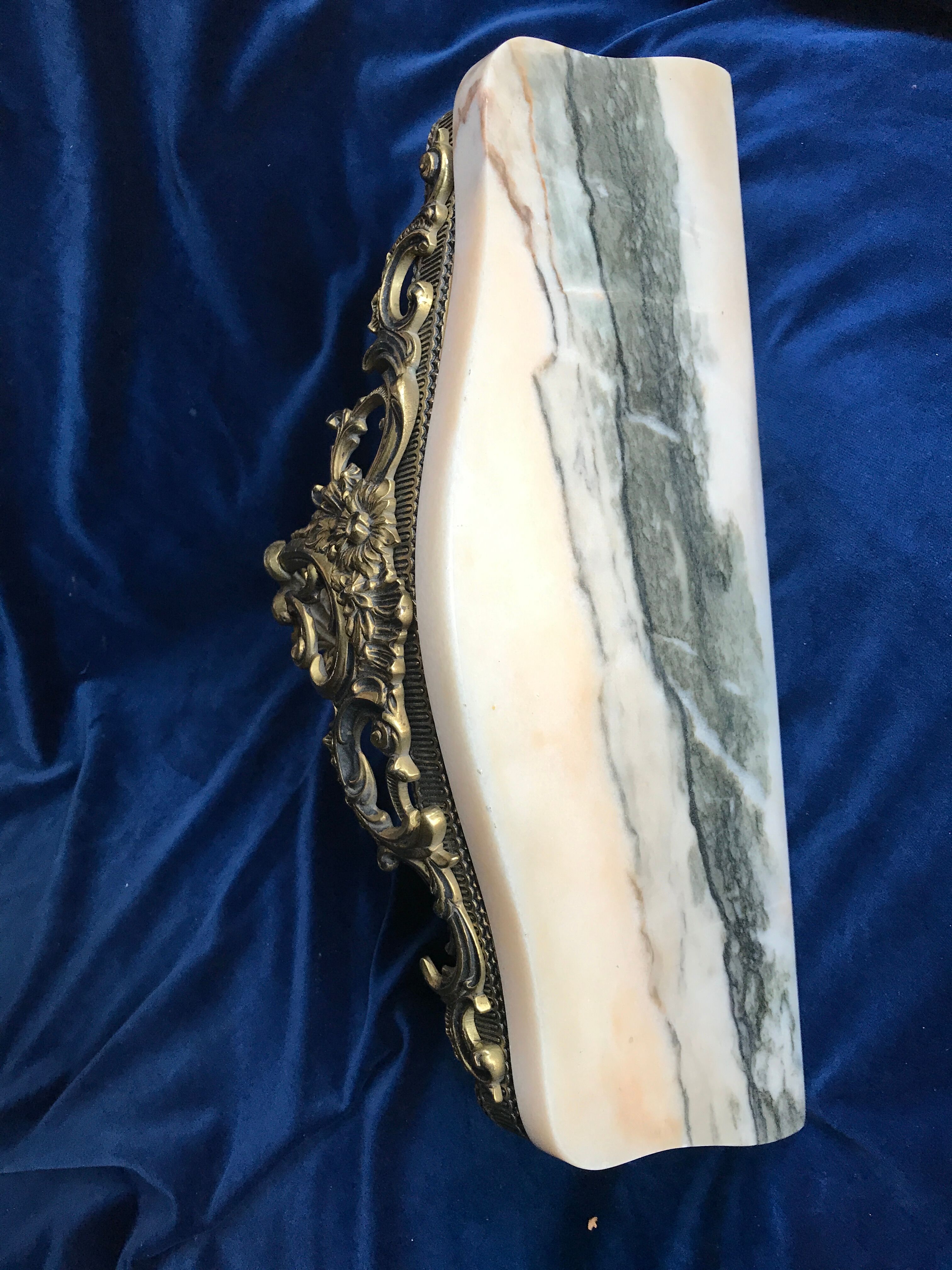 Console style Lois XV in bronze and marble