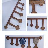 Vintage solid wood coat rack hat rack