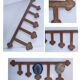 Vintage solid wood coat rack hat rack