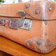 Vintage leather suitcase