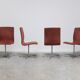 Early set of 4 'Oxford' swivel chairs by Arne Jacobsen for Fritz Hansen, 1966