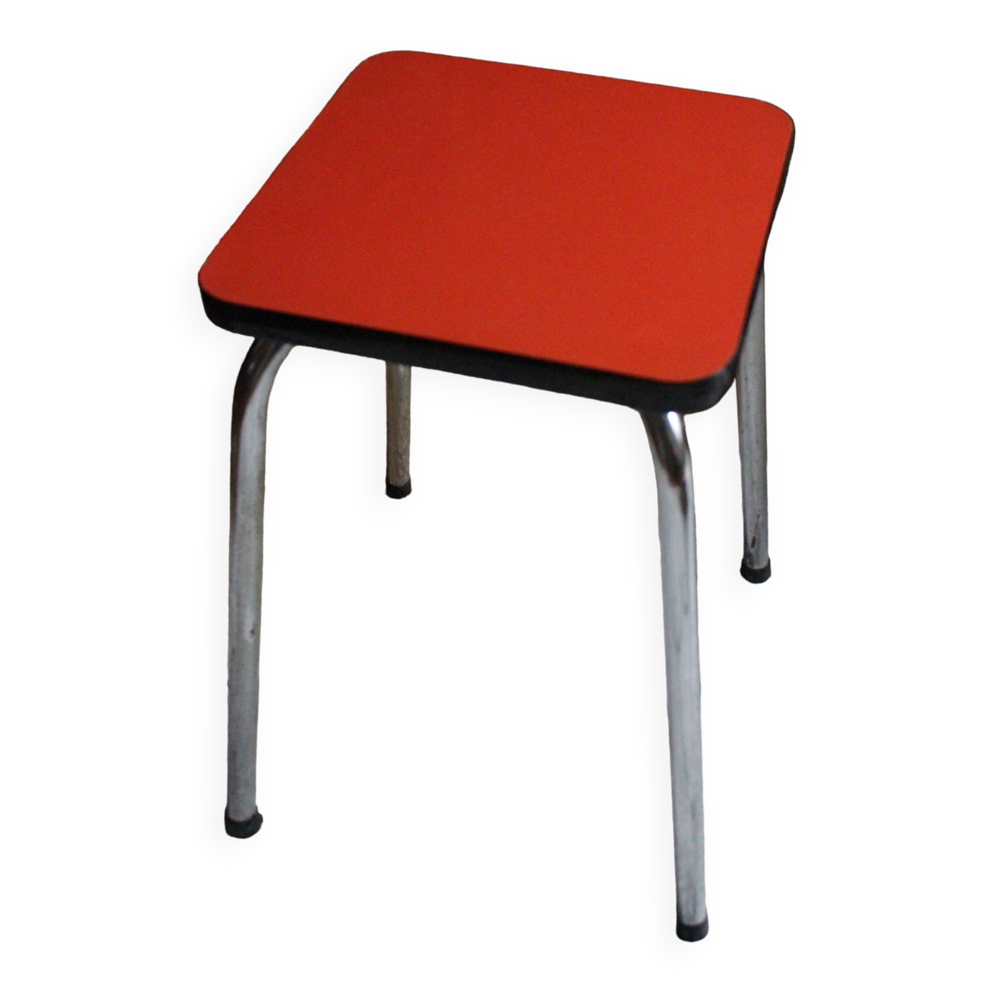 Vintage red formica stool