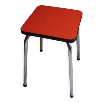 Vintage red formica stool