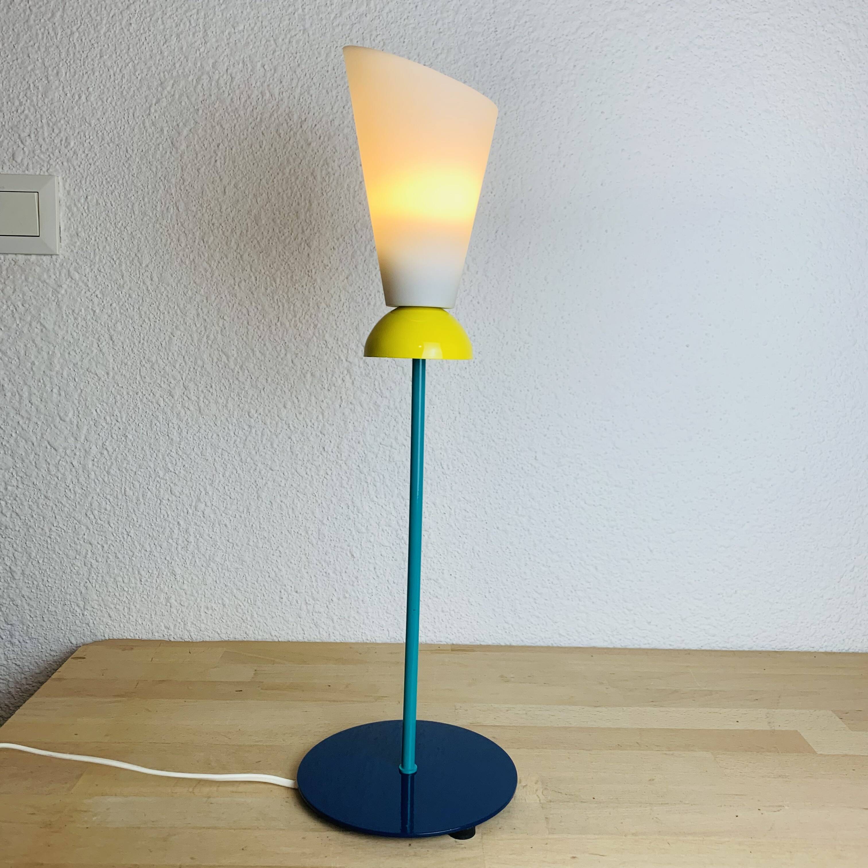 Memphis style primary color lamp, 80s