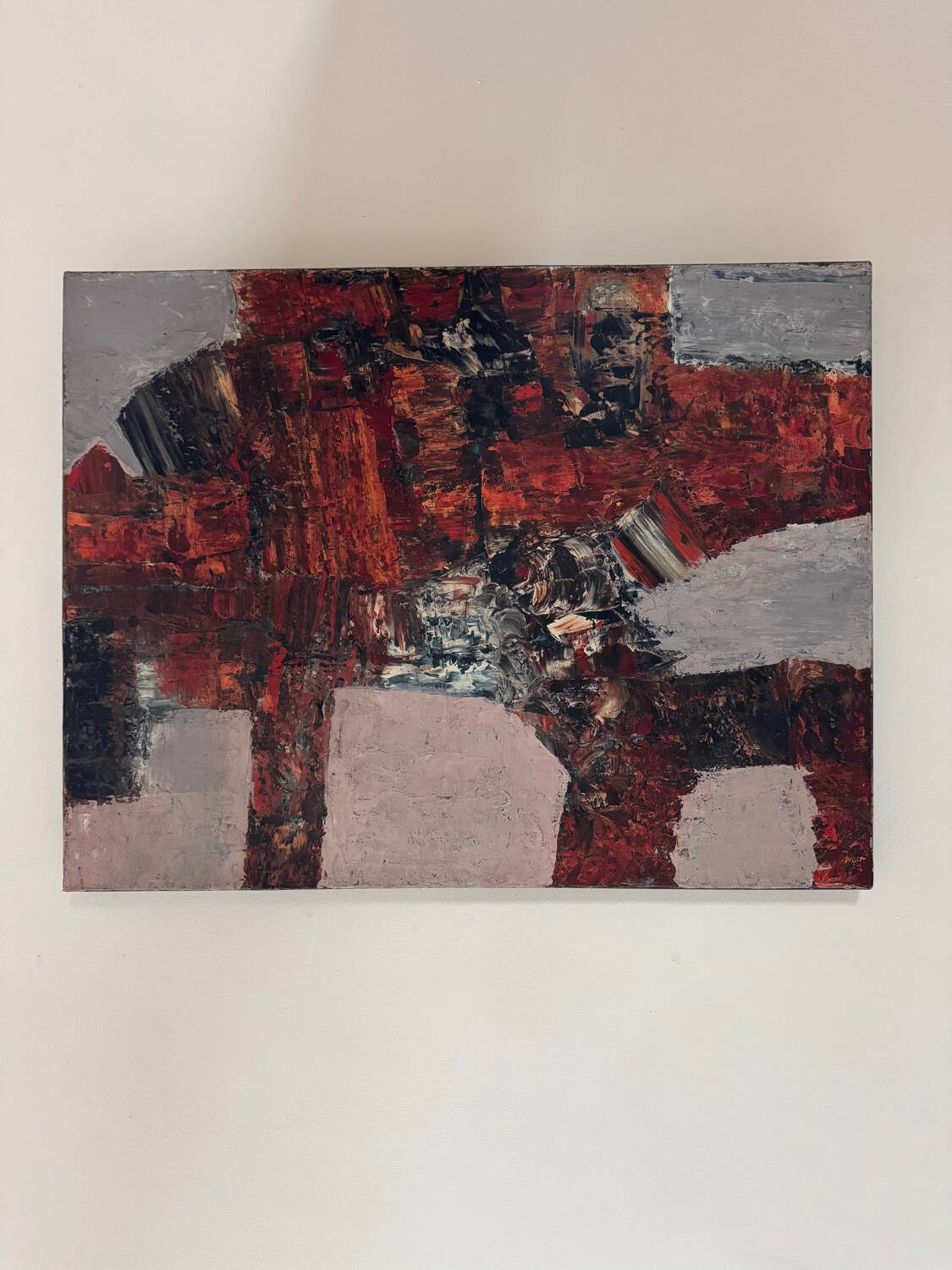 Tableau abstrait années 50