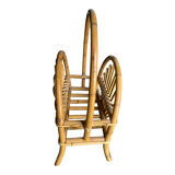 Magazine holder or vintage rattan bamboo plants