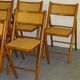 Set de 6 chaises pliantes cannées vintage