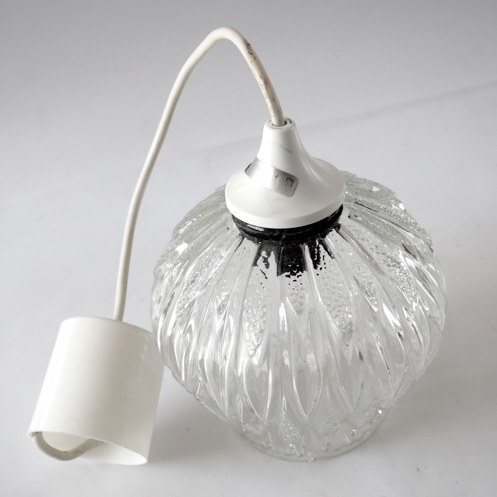 Vintage glass pendant lamp