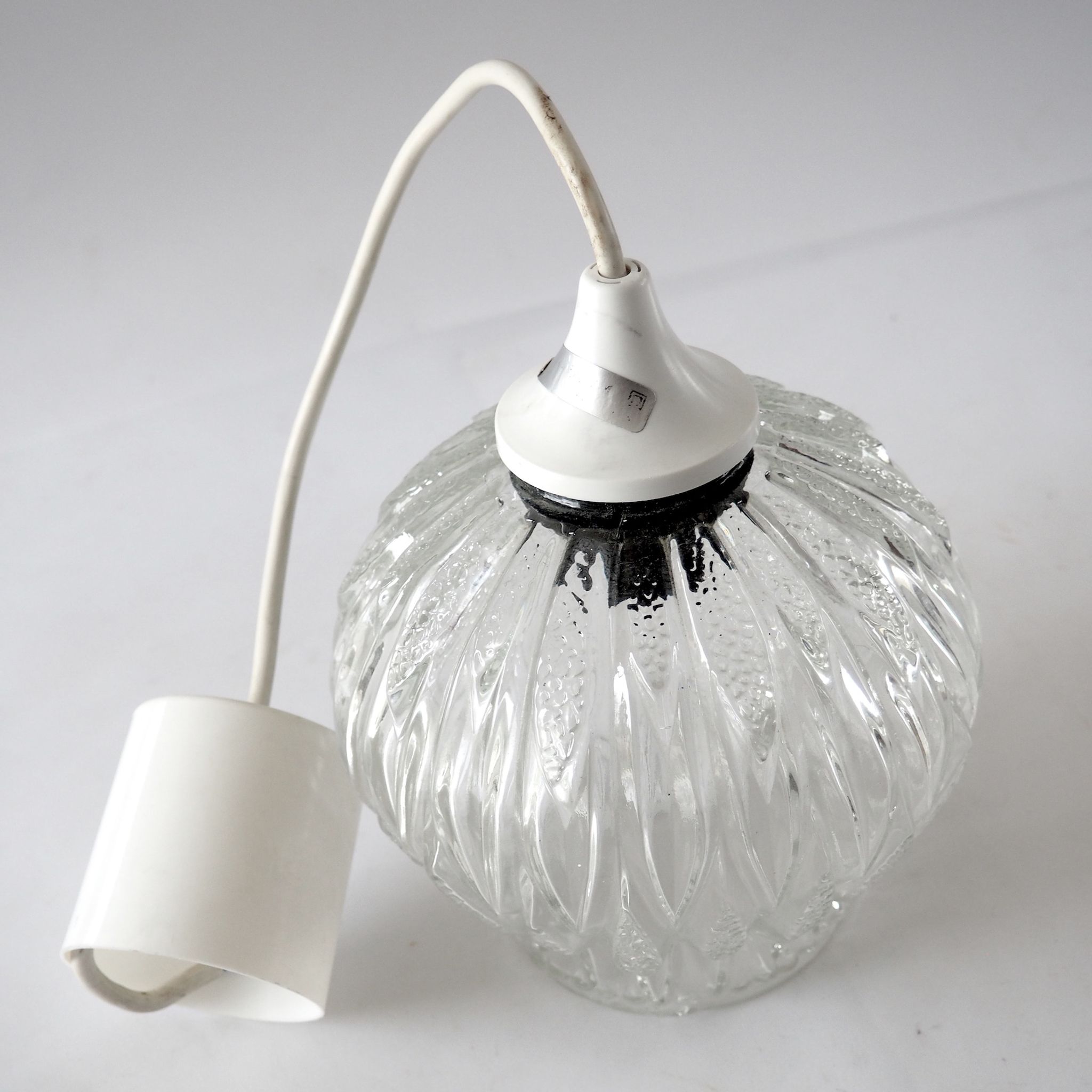 Vintage glass pendant lamp