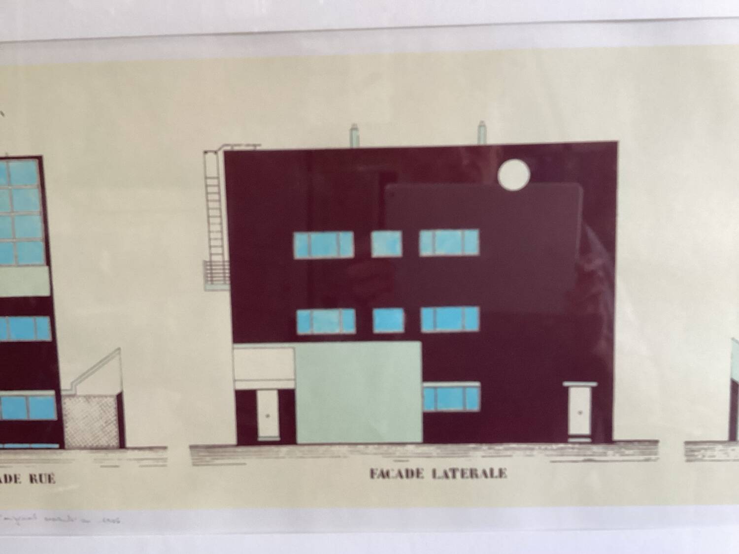 Le corbusier maison guiette 1926 lithographie