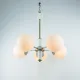 Vintage White 1970s Sputnik Chandelier – Mid-Century Modern Ceiling Light