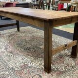 Table de ferme 19ème en sapin et châtaignier