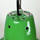Industrial Italian Green Factory Hanging Lamp, 1970s