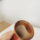 Vintage KIL Ceramic Vase: Red & Brown Lava Glaze, 1970s Yugoslavia