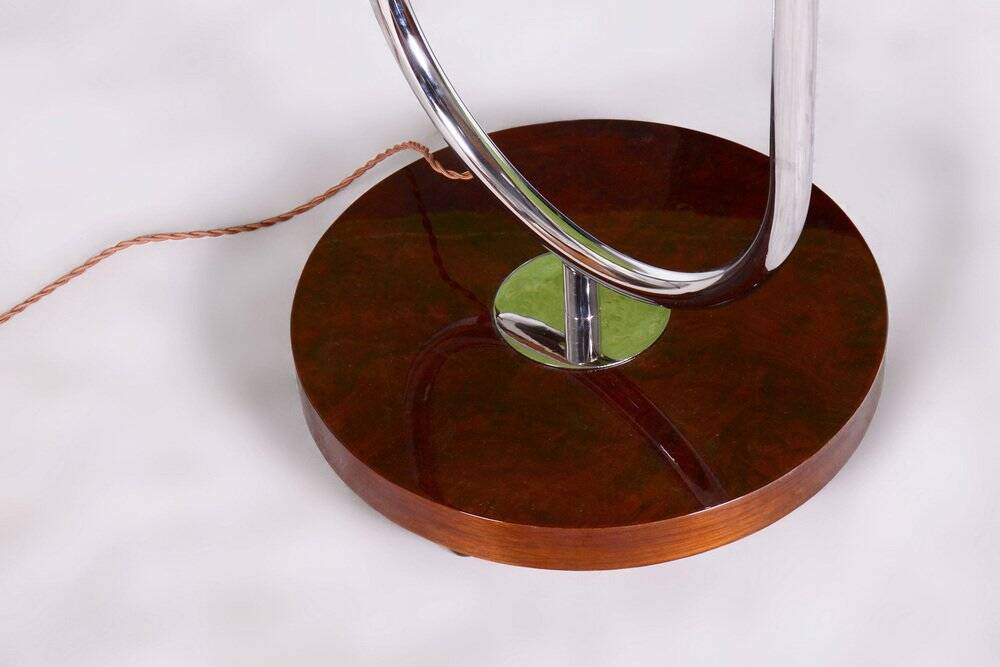 Art Deco Floor Lamp in Chrome attributed to Jindřich Halabala for Up Závody, Czechia, 1930s