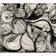 Black and white illustration ink "Ayana"