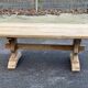 Renovated monastery dining table in solid oak from the 19th century, 200cm.