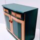 Vintage wooden & green sideboard