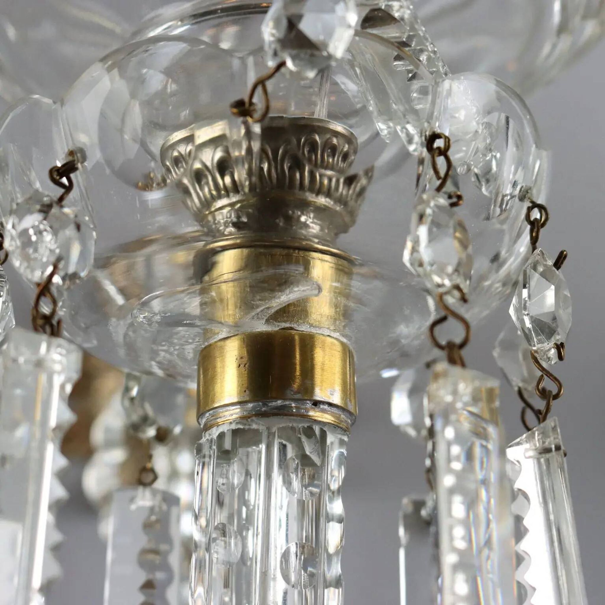 Antique wall sconces in crystal glass, Italy, 20th century