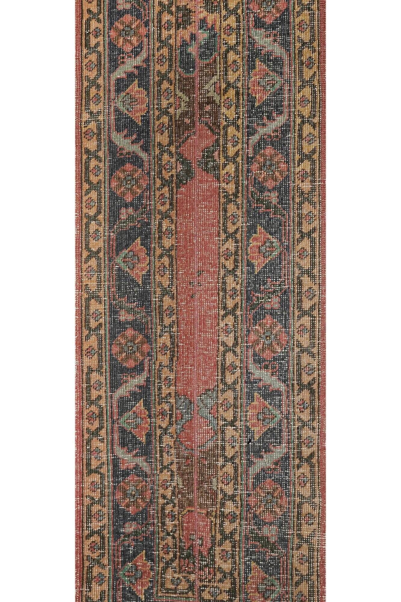 Vintage Turkish hallway rug 52x728 cm