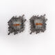 Brutalist wall lamps murano glass by Albano Poli for Poliarte, 70s, set of 2.