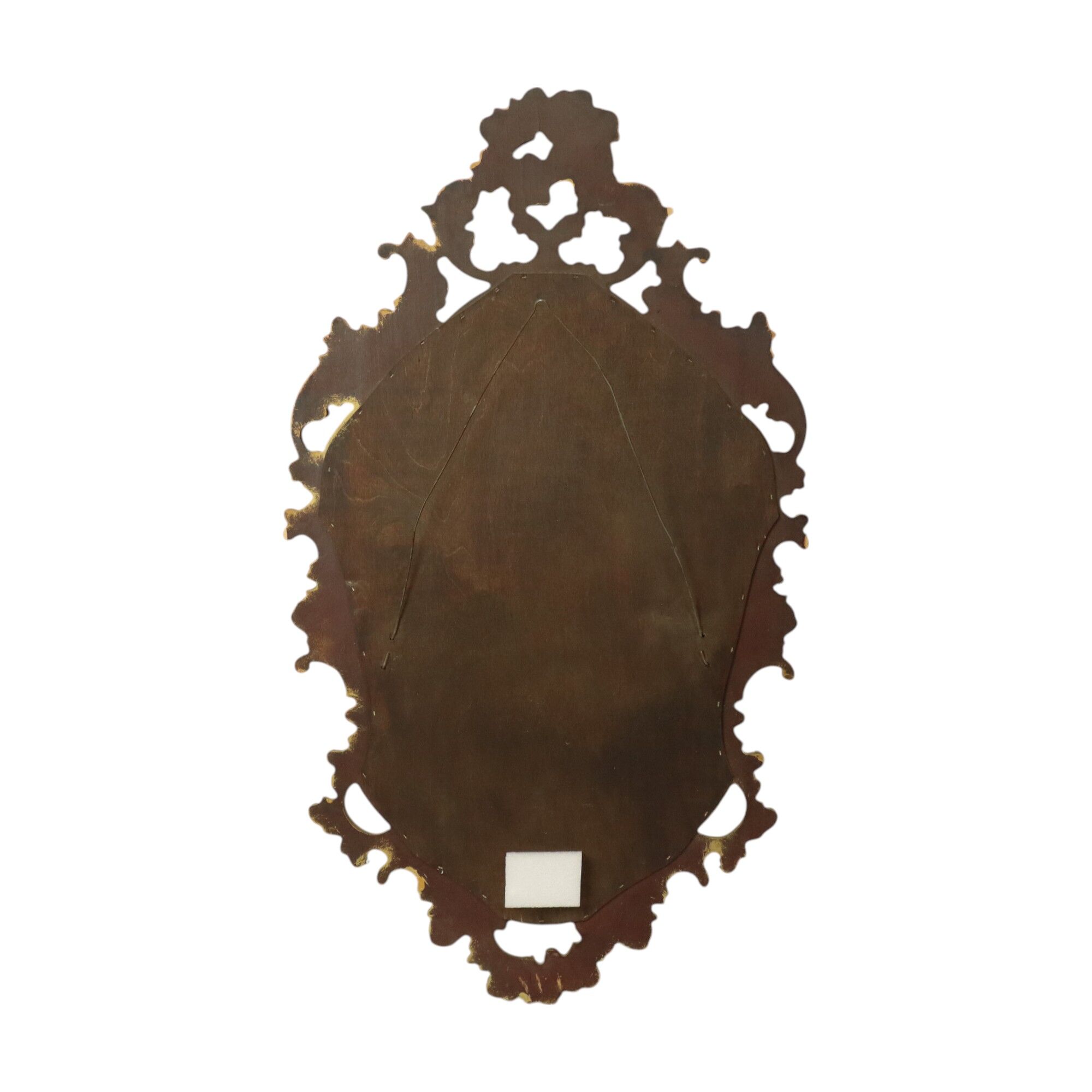 Miroir doré Deknudt de style rococo, miroir à crête, acanthe, 81 cm