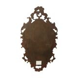 Miroir doré Deknudt de style rococo, miroir à crête, acanthe, 81 cm