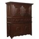 Antique baroque wardrobe in walnut, Italy, 18th century.