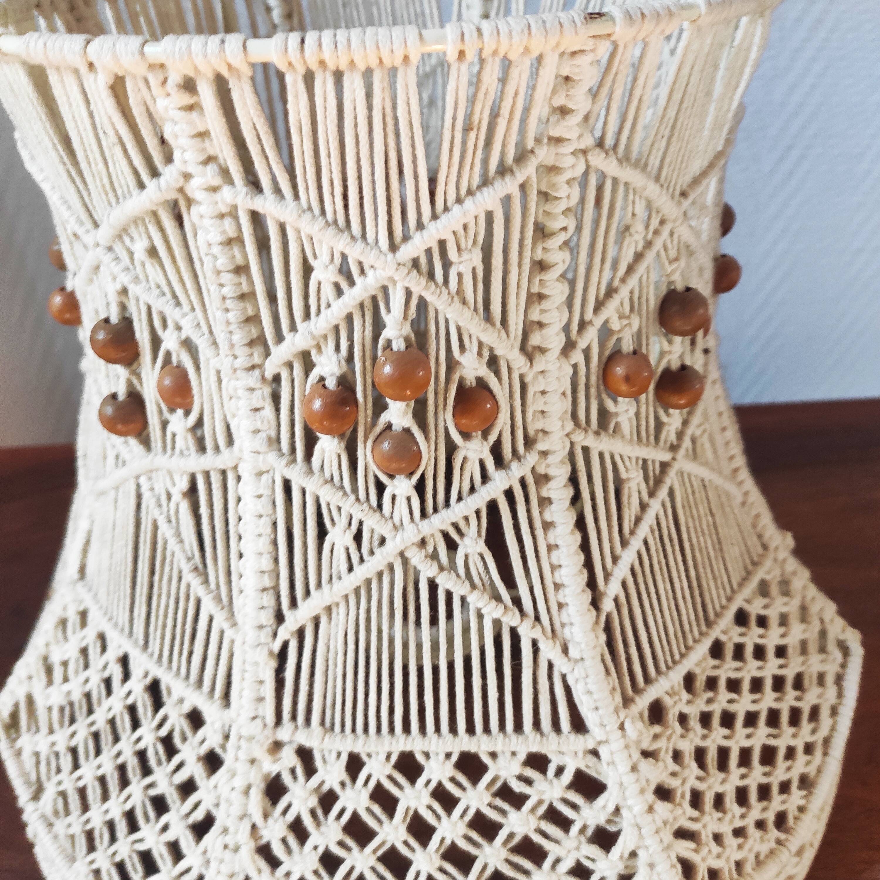 Abat-jour en macramé 1970