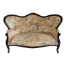 Banquette d'époque Napoléon III en bois noirci