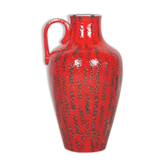 Vase Fat lava rouge 1960
