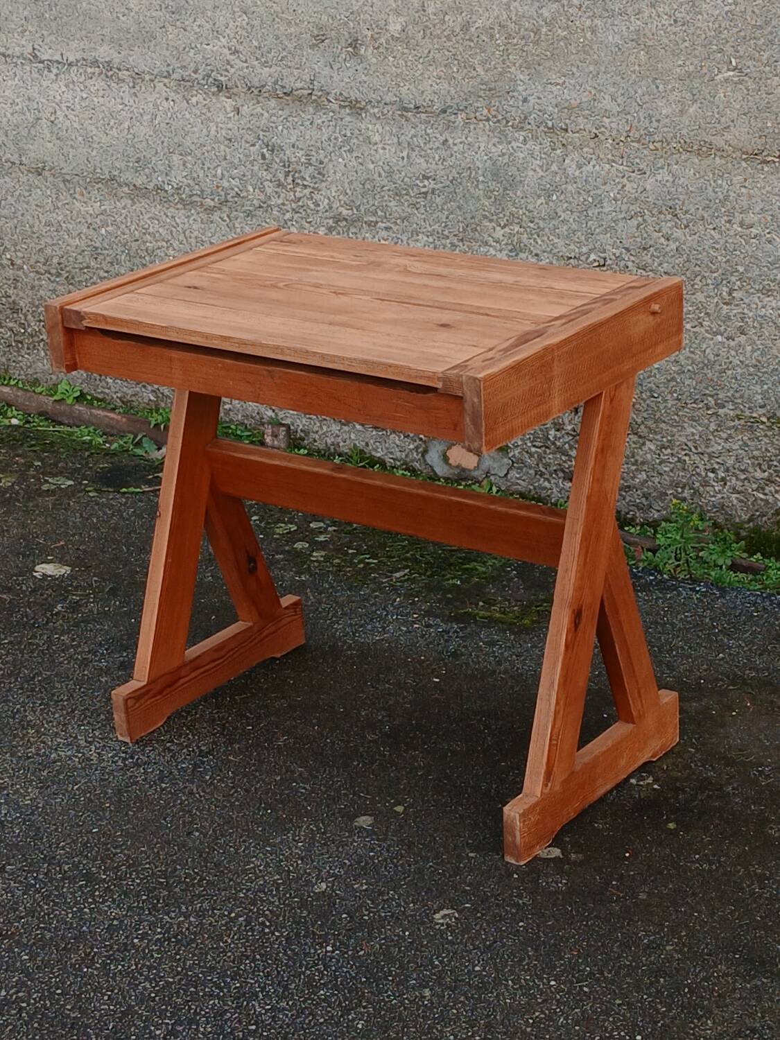Solid pine desk, 1960s