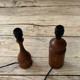 pair of teak bedside lamps - Denmark 50s
