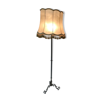 Old bronze tripod floor lamp