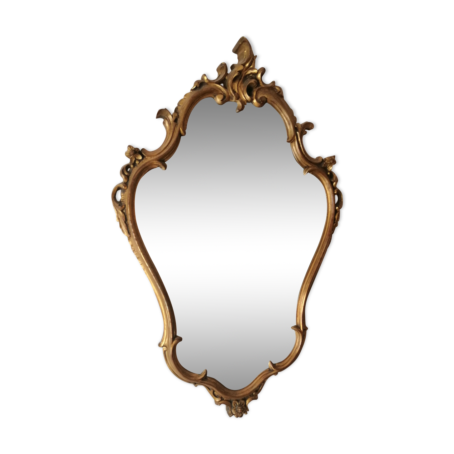 Baroque mirror carved wood  84x54cm