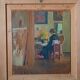 Oil portrait on canvas from the 1920s - painted on the back - Giuseppe Torelli (1881 -1959)