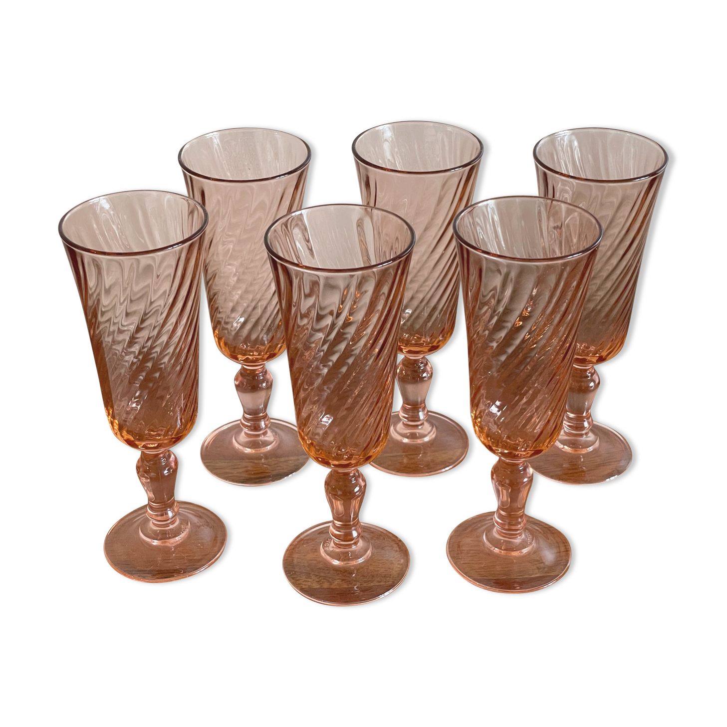 6 Rosaline champagne flutes