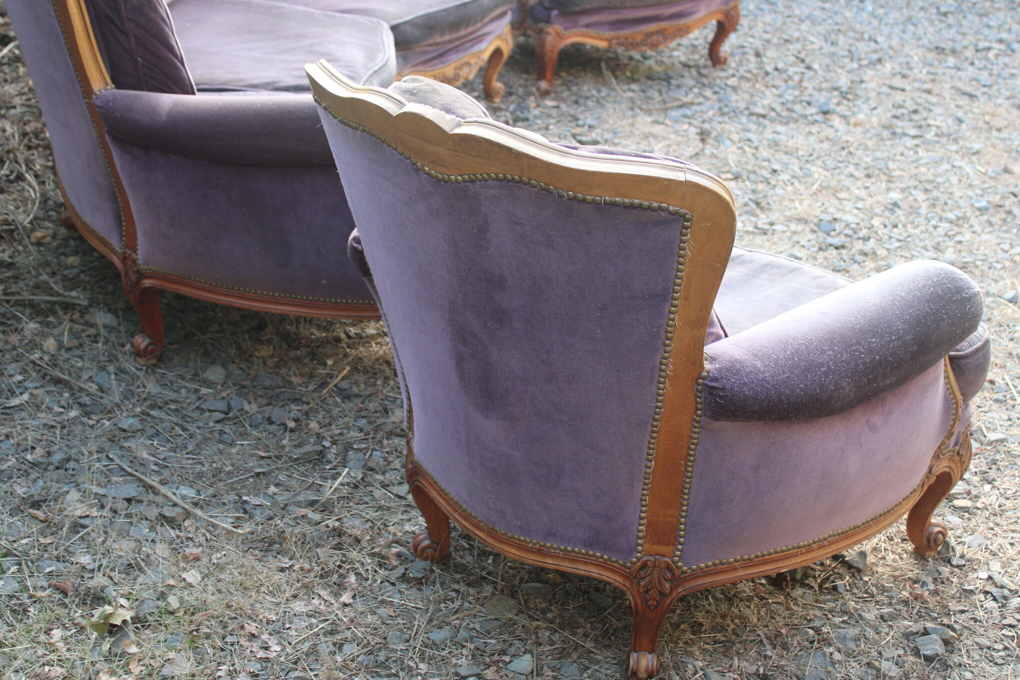 Two voltaire armchairs