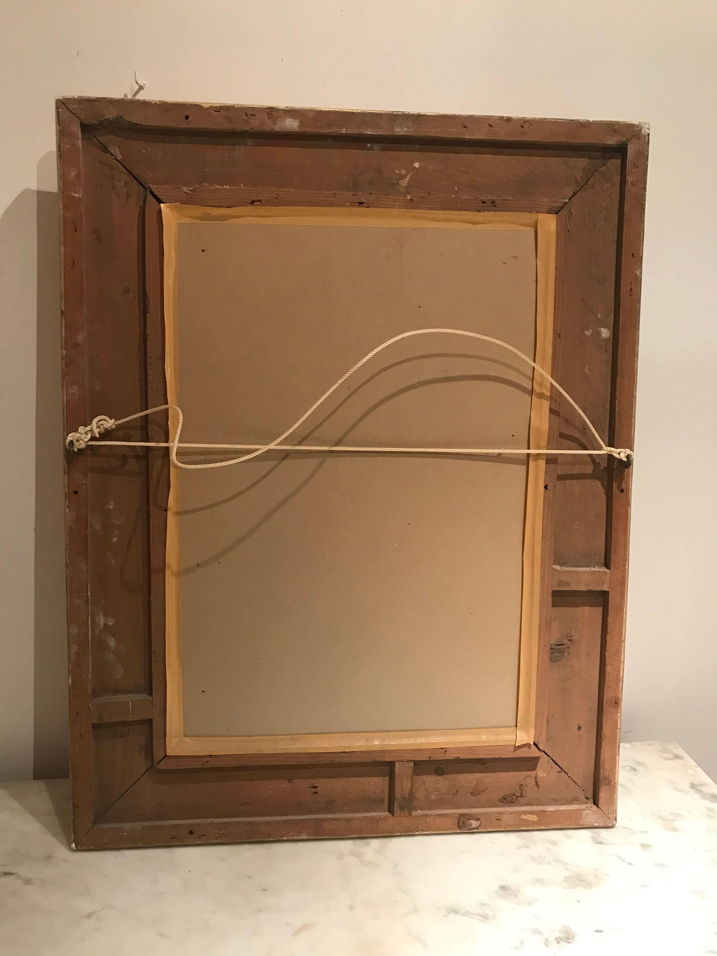 Mirror Louis XVI 19th golden 61x78cm